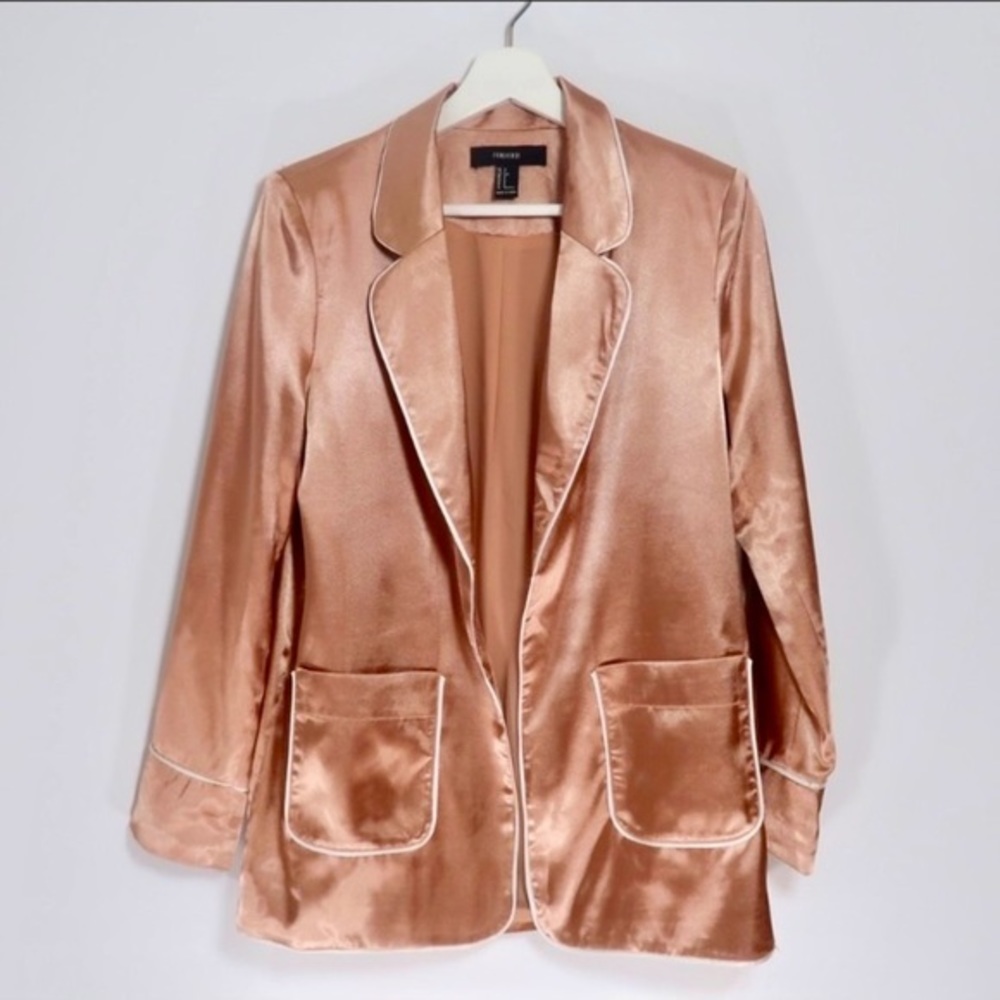 Beautiful creamy pink satin blazer